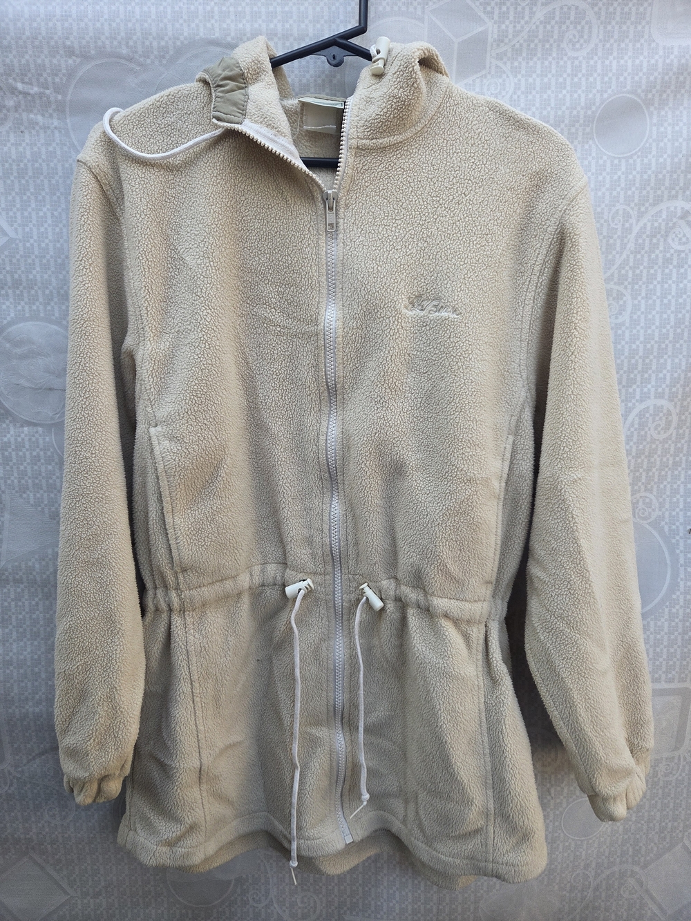 L.L. Bean Cream Sherpa Zip Hoodie Jacket